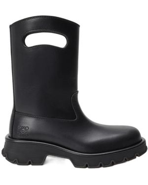 Loewe Bobby Cut-Out Lug-Sole Boots - Black