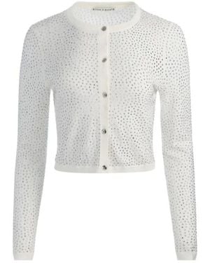 Alice + Olivia Carson Embellished Cardigan - White