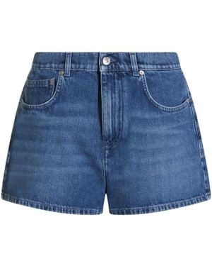 Moschino Denim Shorts With Belt Loops - Blue