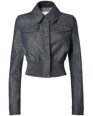 Fendi Light Chambray Bomber Jacket - Blue