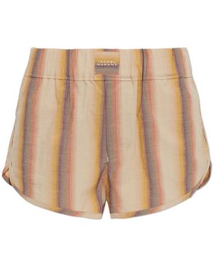 Isabel Marant Melinea Striped Shorts - Natural