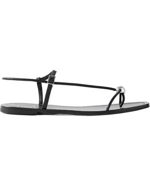 Loeffler Randall Lara Embellished Leather Sandals - White