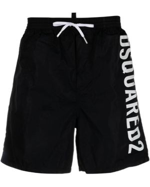 DSquared² Logo Swimming Trunks - Black