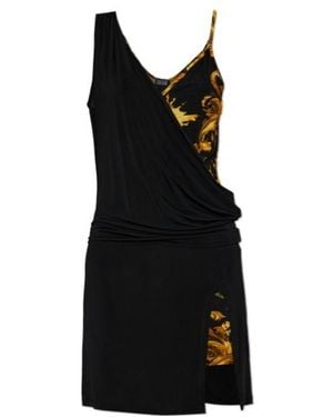 Versace Jeans Couture Couture Draped Baroque Mini Dress - Black