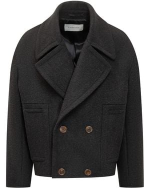 Lanvin Double-Breasted Coat - Black