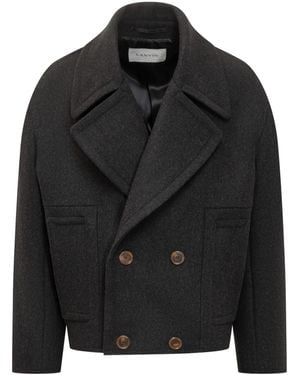 Lanvin Double-Breasted Coat - Black