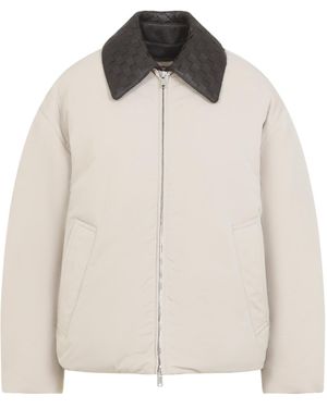 Bottega Veneta Zip-Up Down Jacket - Natural