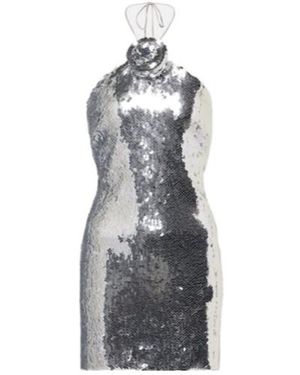 Magda Butrym Sequined Floral-Appliqué Minidress - Grey