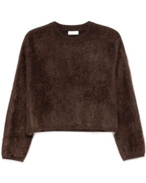 Soft Goat Long-Sleeved Jumper - Brown