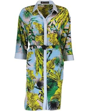 Versace Palm Print Dress - Green