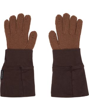 OTTOLINGER Deconstructed Sleeve Gloves - Brown