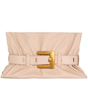 Balmain Calfskin Anthem Medium Bag - Natural