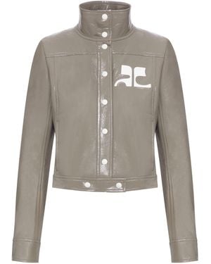 Courreges Re-Edition Vinyl Jacket - Grey