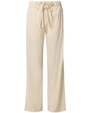 Proenza Schouler Belted Linen-Blend Wide-Leg Trousers - Natural