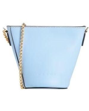 Marni Genuine Leather Bucket Bag - Blue