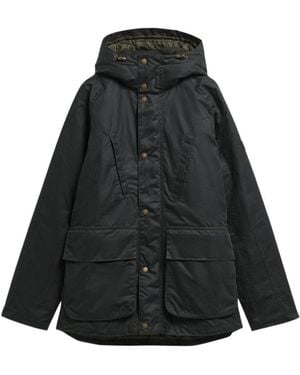 Barbour Oakdale Waxed Jacket - Black