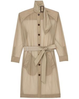 Saint Laurent Long-Sleeved Dress - Natural