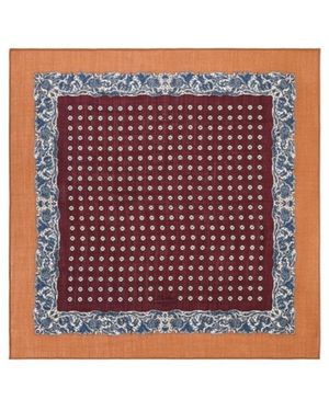 Loro Piana Cornice Di Cardi Foulard 60X60 - Red