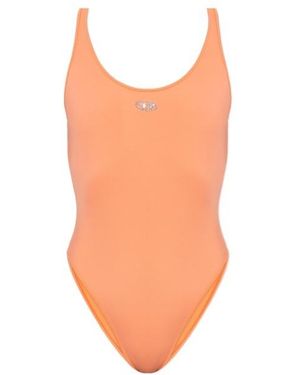 DIESEL Pamela D Core Logo One-Piece Swimsuit - Orange