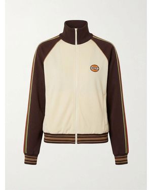Gucci Web-Stripe Zip-Up Jacket - Natural