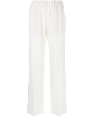 Alberto Biani High-Waist Wide-Leg Trousers - White