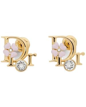 Dior Precious Clover Stud Earrings - Metallic
