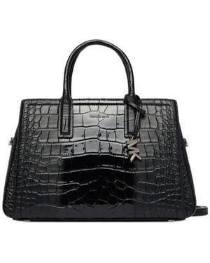 MICHAEL Michael Kors Laila Croc-Effect Tote Bag - Black