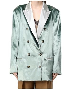 Alberta Ferretti Long-Sleeve Blazer - Green