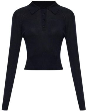 Givenchy Collared Long-Sleeve Polo Shirt - Blue