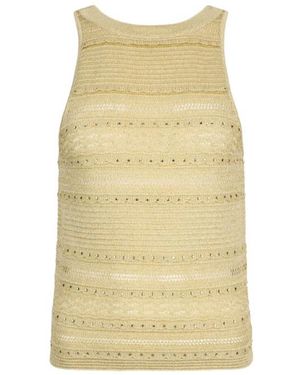 Liu Jo Openwork Knit Top - Yellow