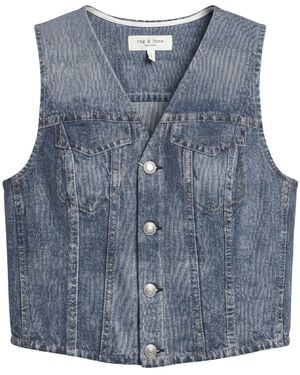 Rag & Bone Denim Waistcoats - Blue