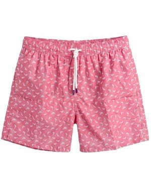 Fedeli Printed Swim Trunks - Pink