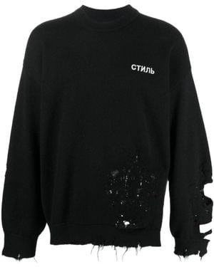Heron Preston Logo Knitwear - Black