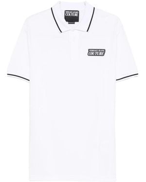Versace Logo-Print Polo Shirt - White