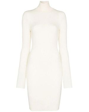 Wolford Ribbed Knit Fitted Mini Dress - White