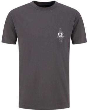 C.P. Company Jersey Short Sleeve Comfort Logo T-Shirt - Grey