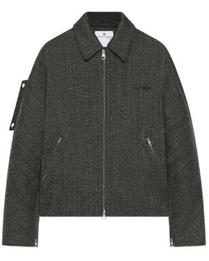 Courreges Embroidered Bomber Jacket - Black