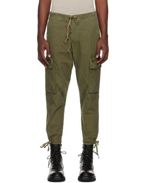 Greg Lauren Drawstring Casual Pants - Green