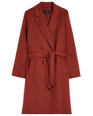 Weekend by Maxmara Double-Breasted Wool Coat - Red
