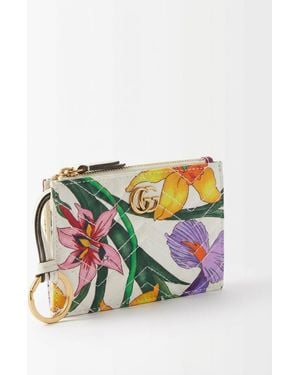Gucci Gg Marmont Zip Key Pouch - White