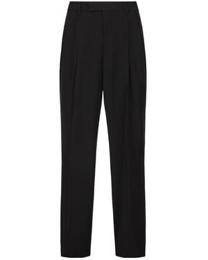 Versace Straight Leg Tailored Trousers - Black