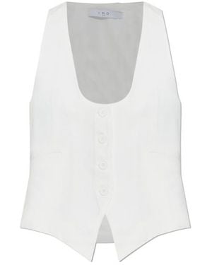 IRO Buttoned Halter-Neck Vest - White