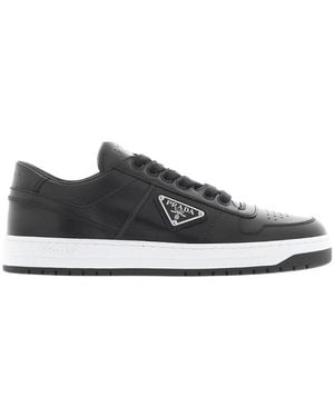 Prada Downtown Logo Low-Cut Trainers - Grey