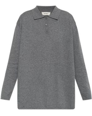 Lisa Yang Buttoned Polo Knitwear - Gray