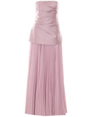 Solace London London Claudette Pleated Maxi Dress - Pink