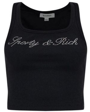Sporty & Rich Cropped Tank Top - Black