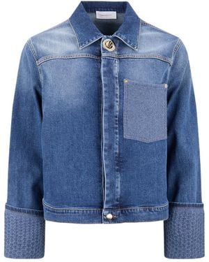Fabiana Filippi Long-Sleeved Denim Jacket - Blue
