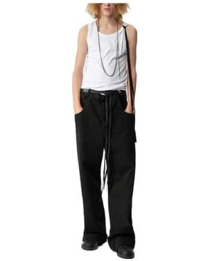 Ann Demeulemeester Michael Wide-Leg Trousers - Black