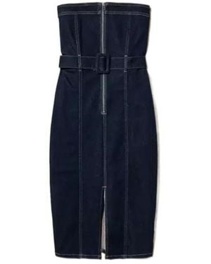 Twinset Denim Bustier Dress - Blue