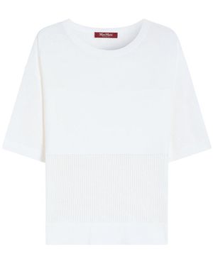 Max Mara Short Sleeve Sweater - White